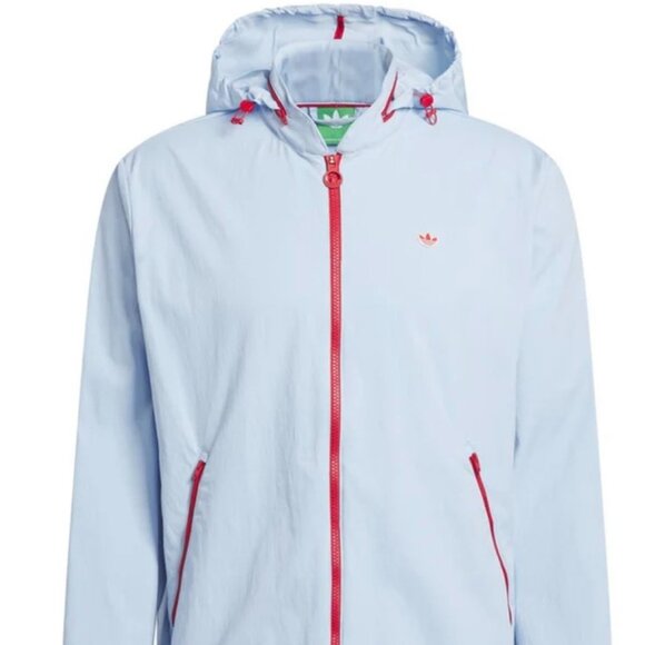 adidas Originals Convertible Hooded Full Zip Golf Jacket in Clear Sky Size Small - Picture 1 of 12